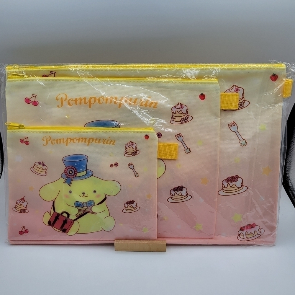 New Sanrio Pompompurin 3 pack pouch